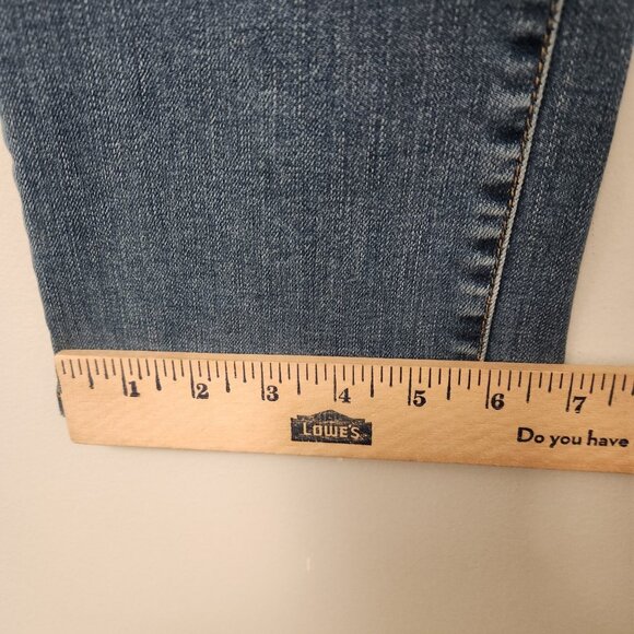 Talbots Jeans Womens 8P Petites Mid-Rise Crop Flare Medium Wash Blue Denim EUC - Picture 13 of 15